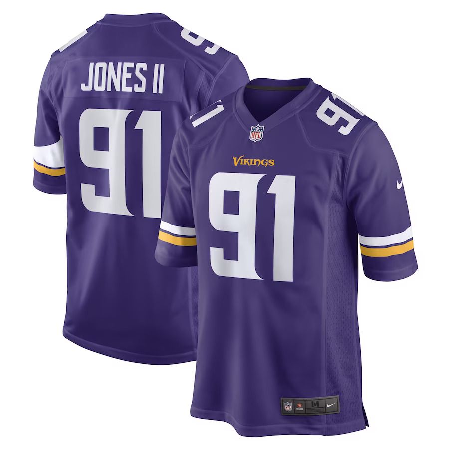 Men Minnesota Vikings #91 Patrick Jones II Nike Purple Team Game Player NFL Jersey